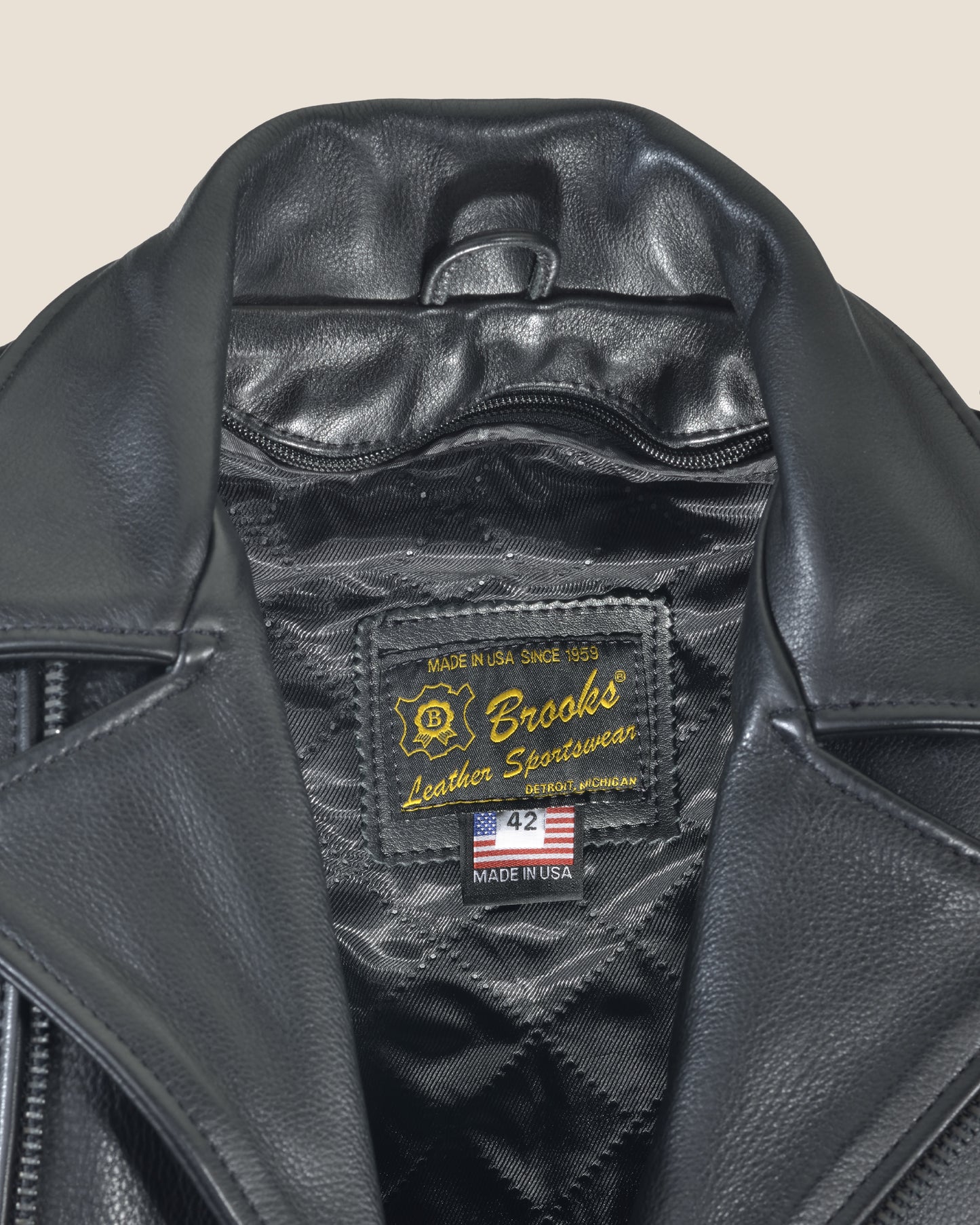 Full-grain cowhide leather detail