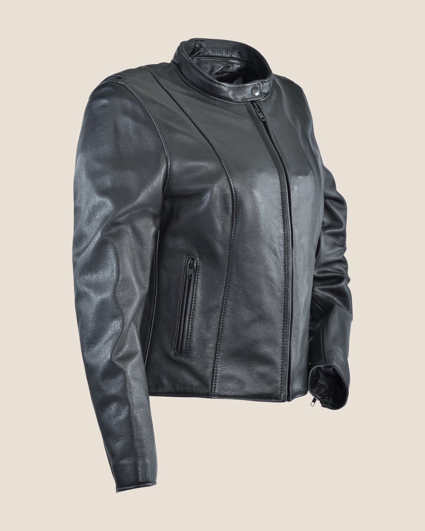 544W Wild One women’s leather jacket side view
