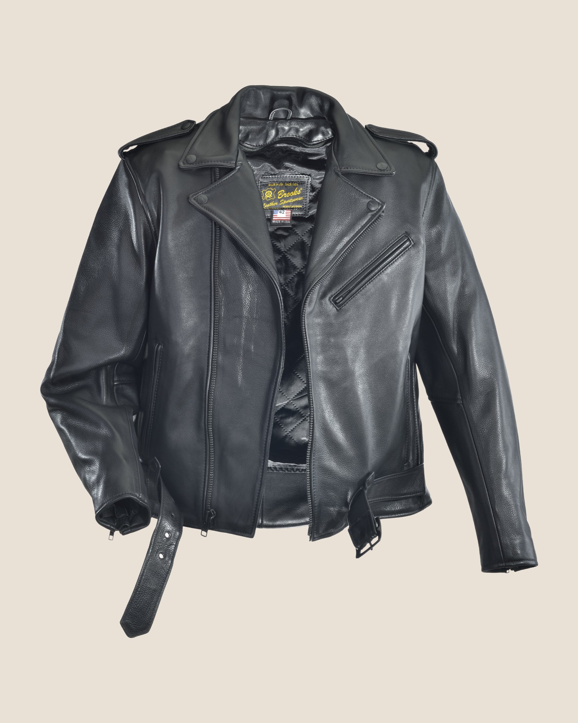 711 Classic Leather Jacket – Premium Full-Grain Cowhide – Brooks